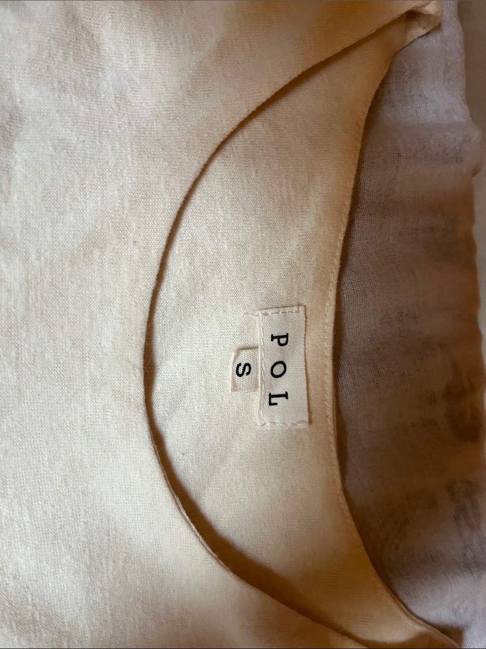 NWOT  POL Cream High-Low Sleeveless Dress PTP 20” - Picture 4 of 5